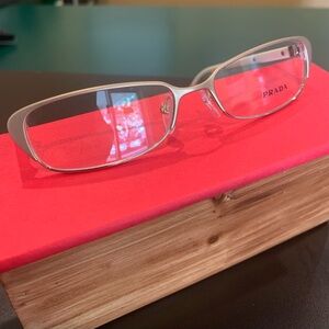 PRADA VPR54O. FAC-1O1. Gold & Ivory 52mm Women’s Vintage Eyeglasses